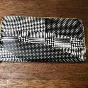 Alexander McQueen wallet coated canvas yellow black white continental zipper